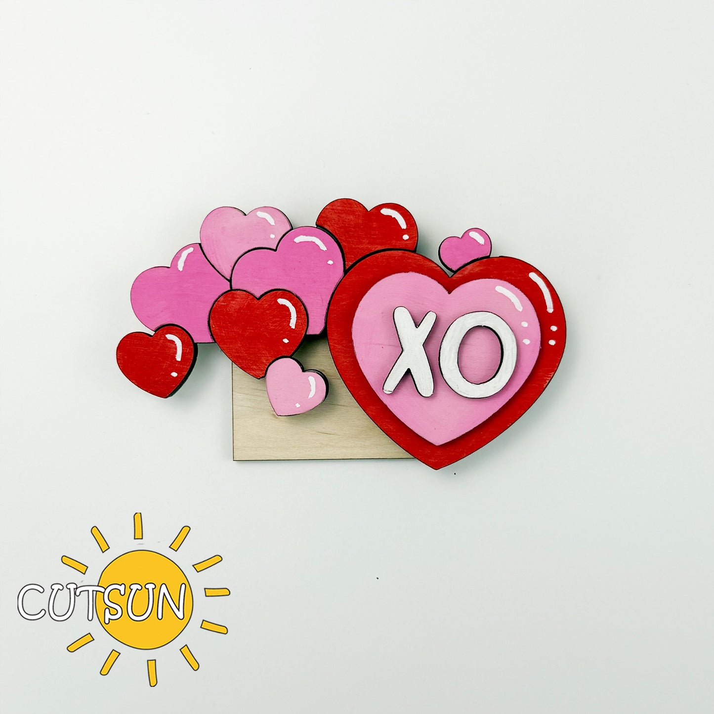 Valentine’s Day Add-On for Goose Door Hanger – Laser Cut SVG File for Interchangeable Welcome Sign