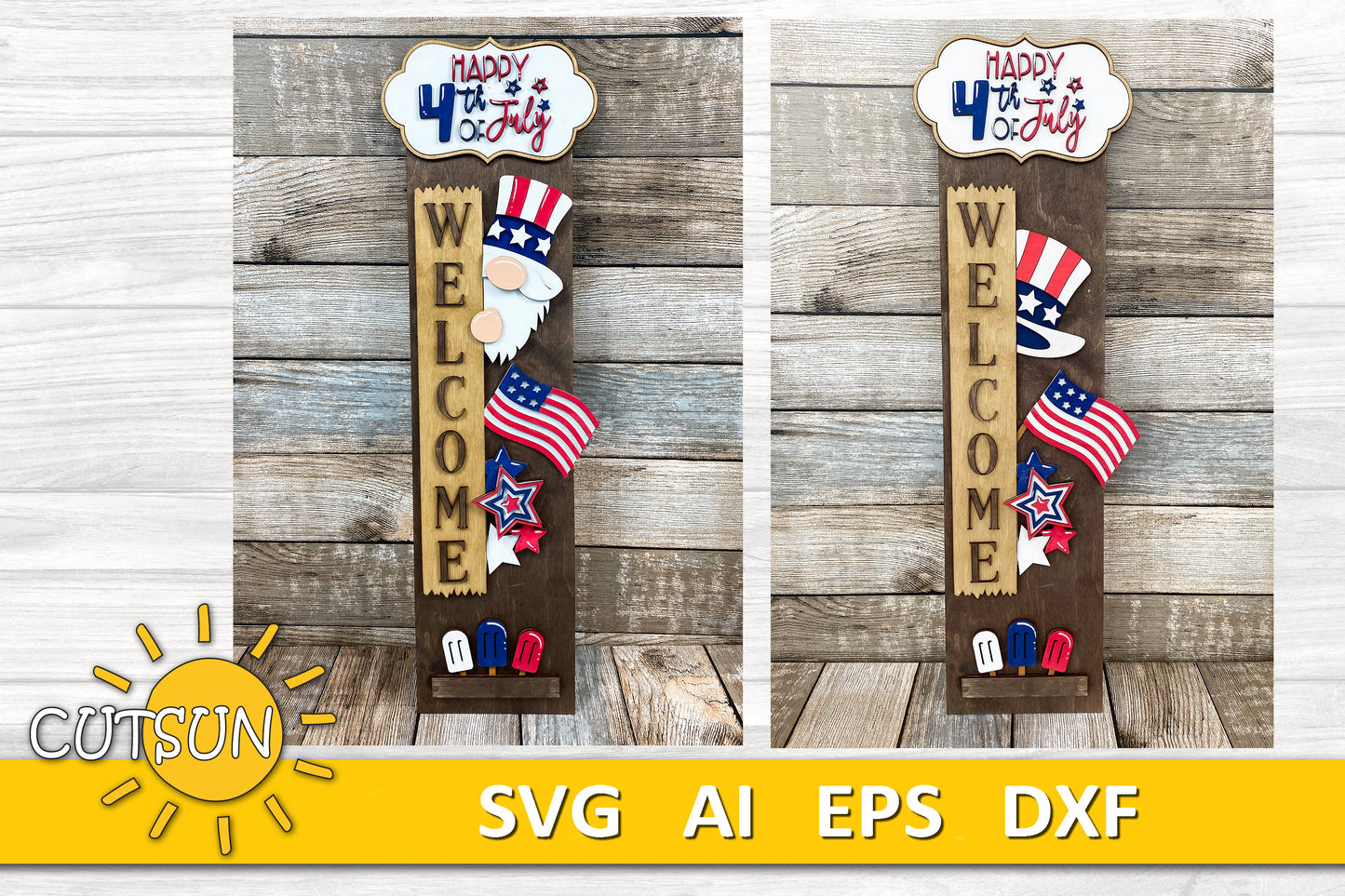 Vertical Interchangeable porch leaner SVG Bundle - 24 designs