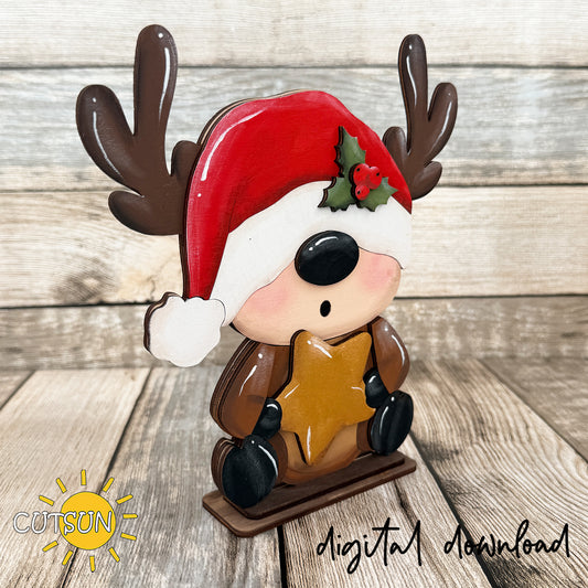 Baby Deer Shelf Sitter Laser Cut File