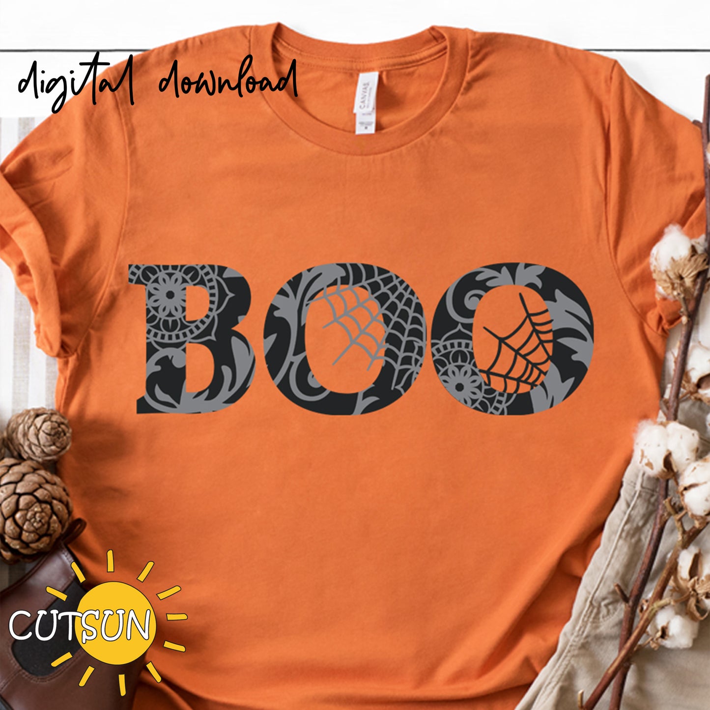 Halloween SVG | BOO SVG | BOO Halloween SVG | BOO floral SVG