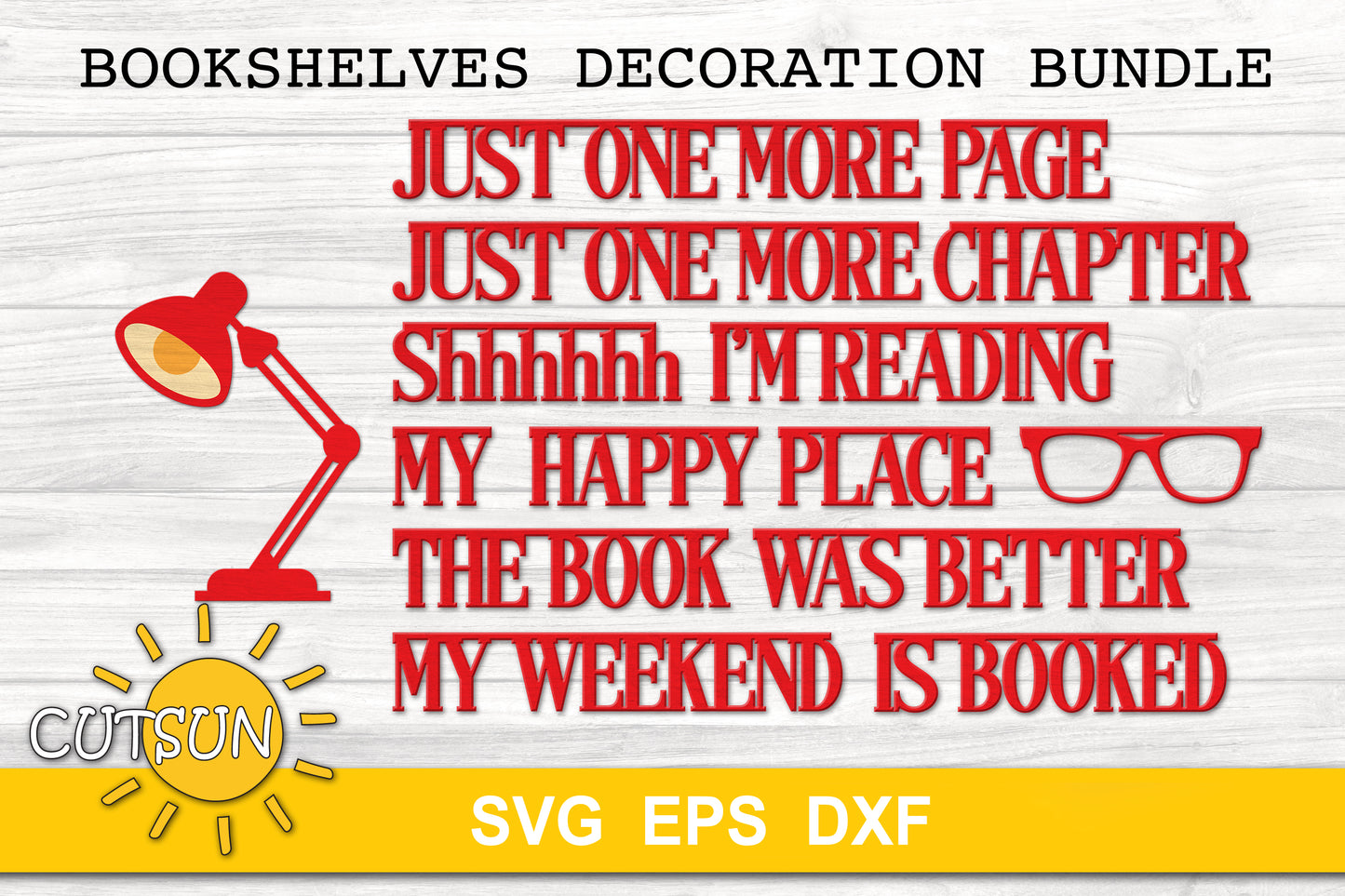 Bookshelves decor SVG bundle | Book lover decor SVG bundle