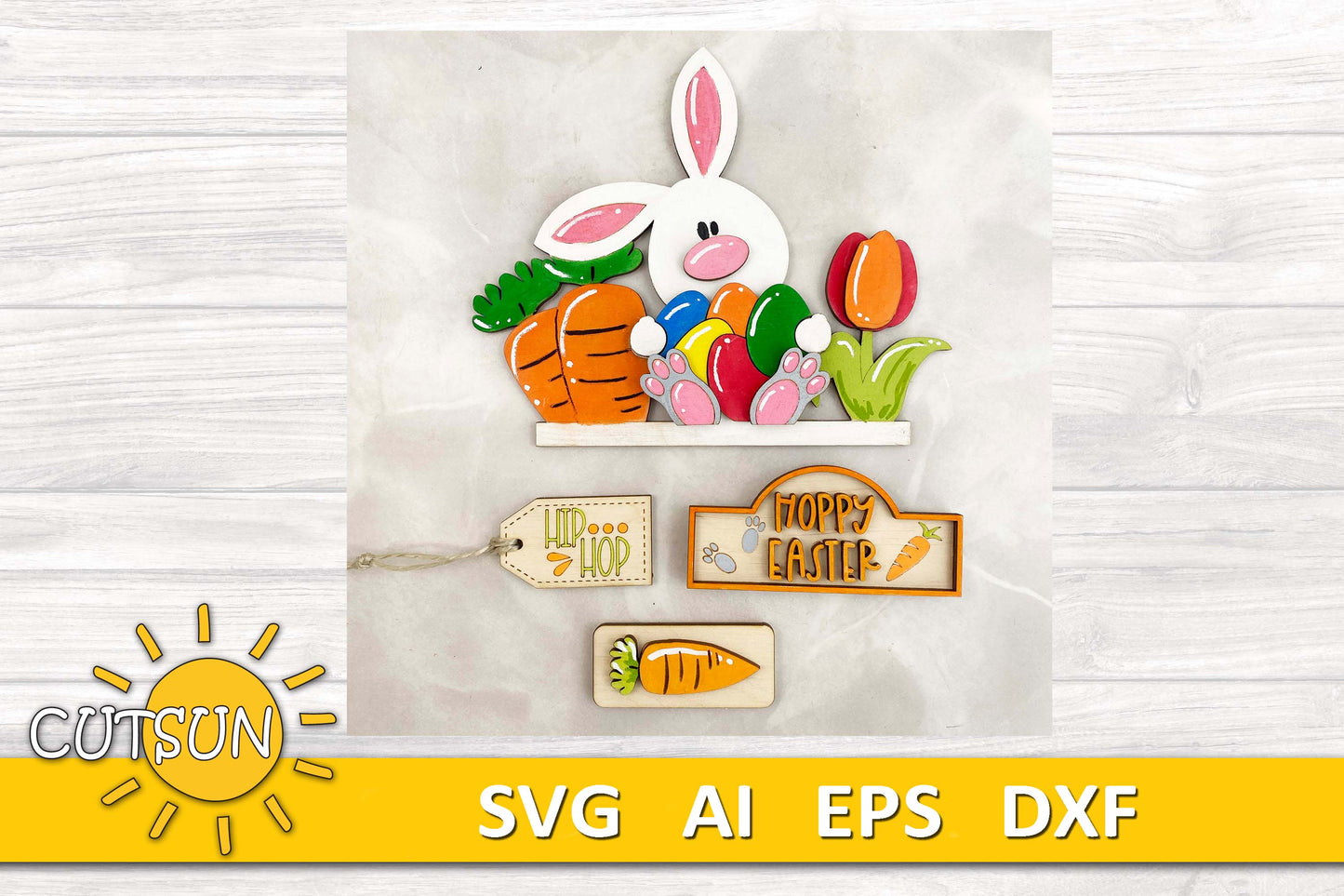 Chicken with Bunny ears Add-on for the Interchangeable truck SVG Laser cut file
