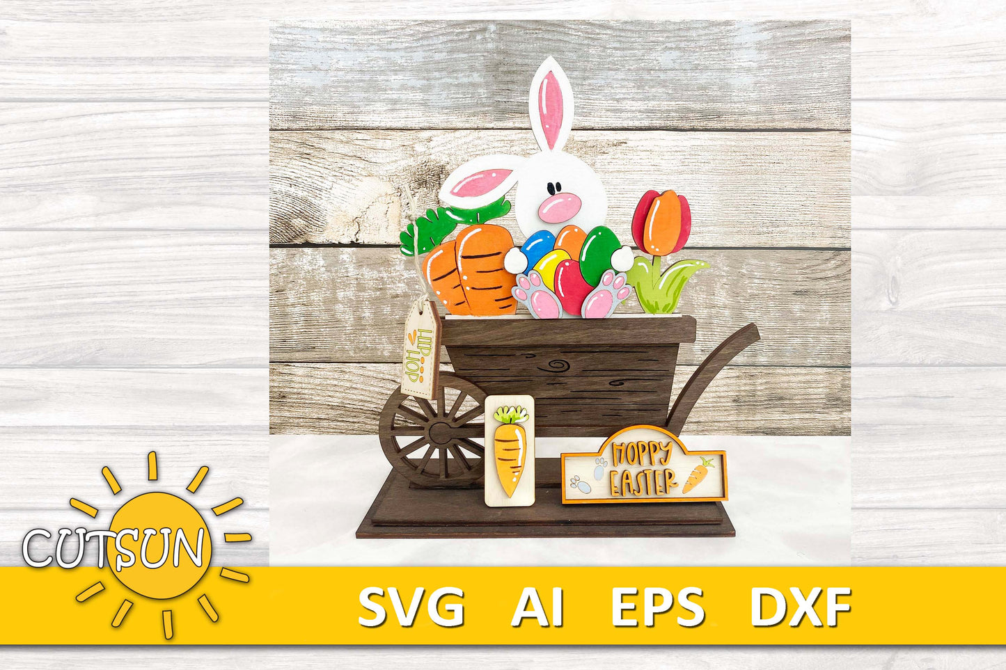 Chicken with Bunny ears Add-on for the Interchangeable truck SVG Laser cut file