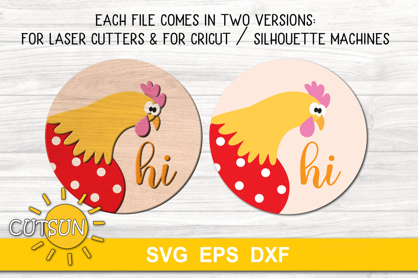 Chicken door hanger svg