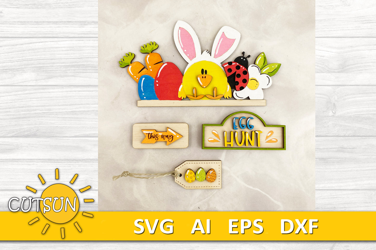 Chicken with Bunny ears Add-on for the Interchangeable truck SVG Laser cut file