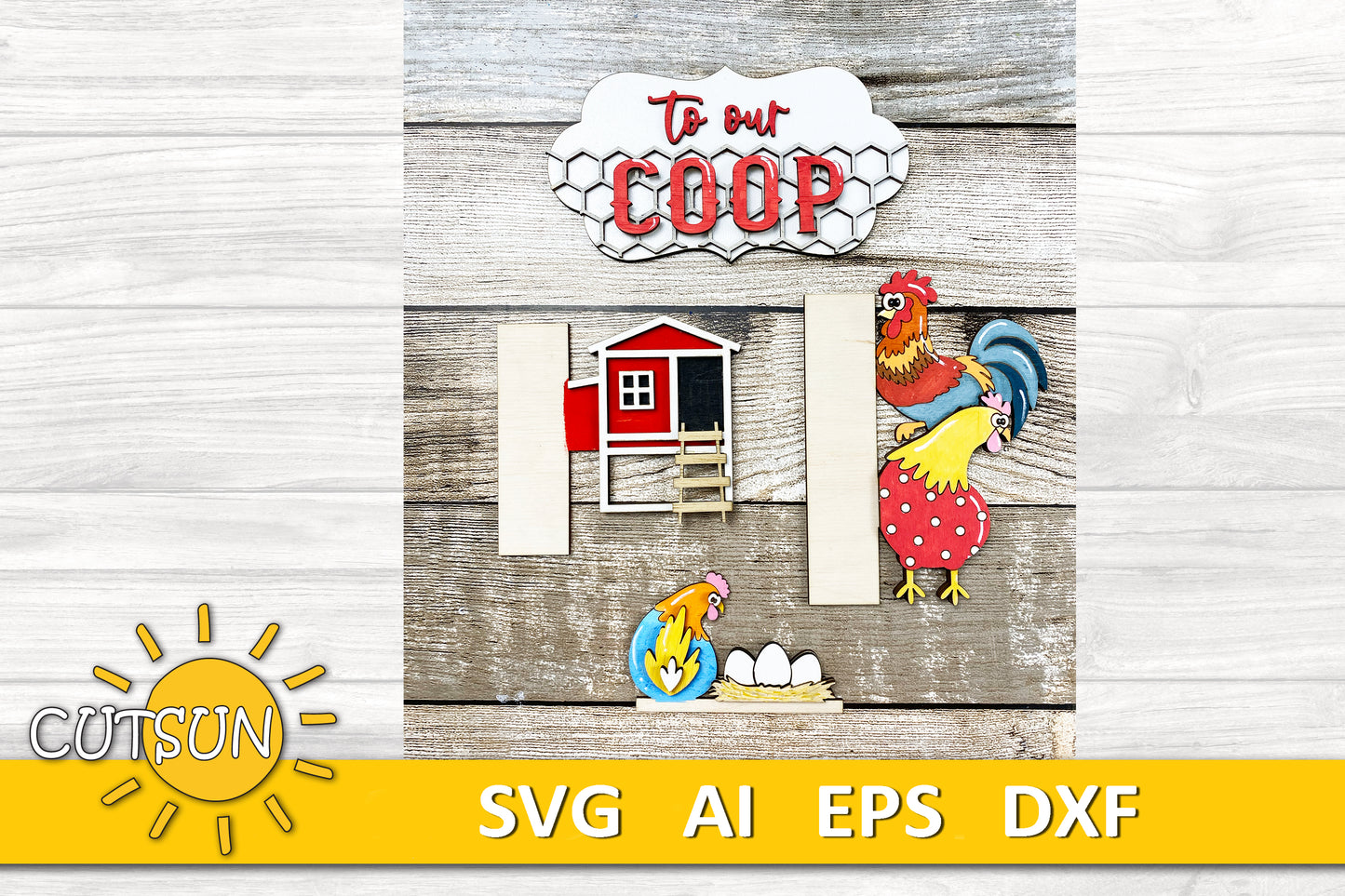 Welcome to our Coop vertical porch leaner Laser cut file