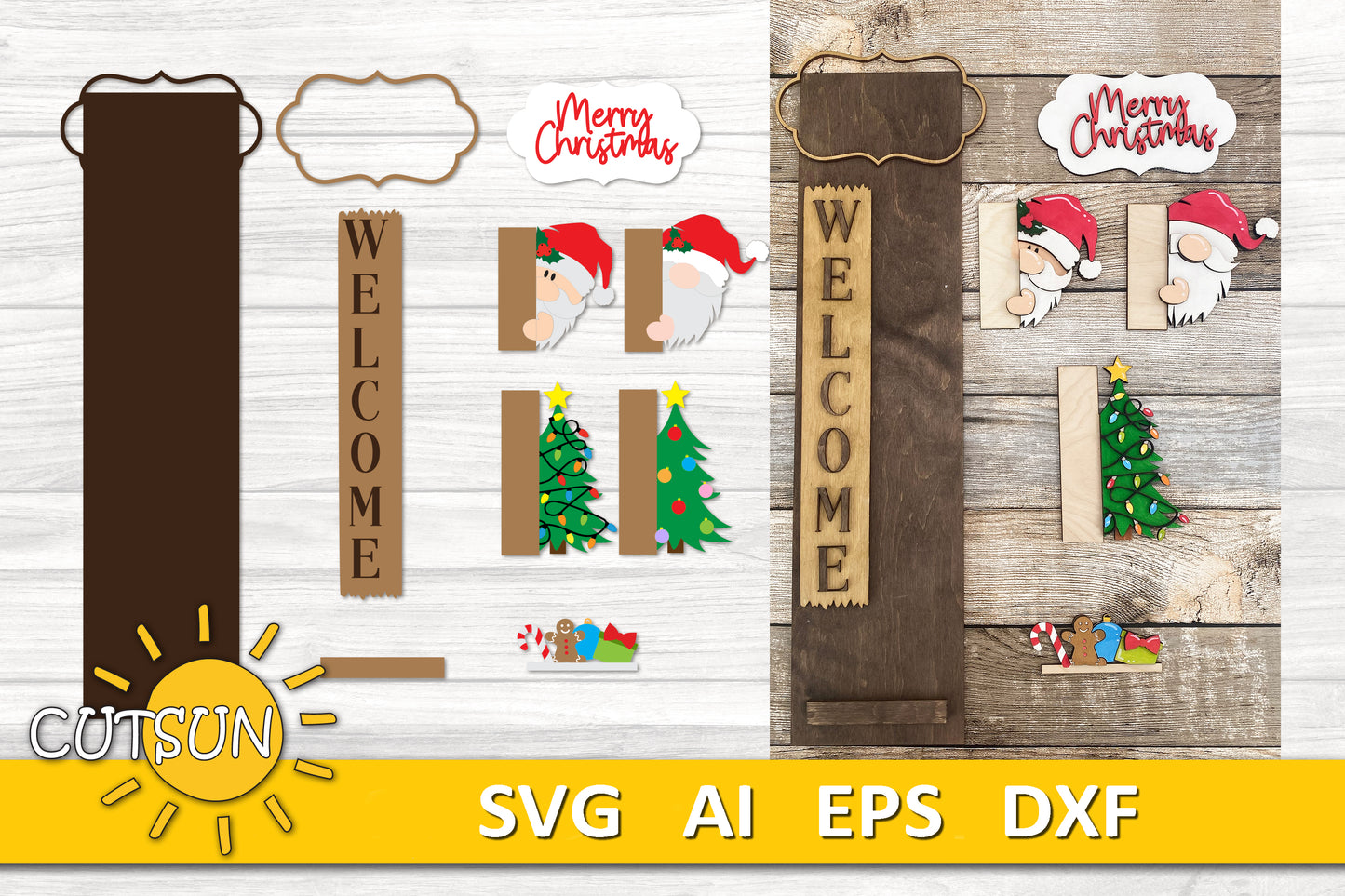 Vertical Interchangeable porch leaner SVG Bundle - 24 designs