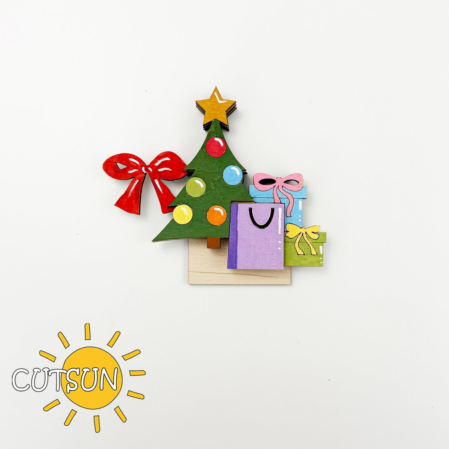 Christmas Add-On for Interchangeable Goose Door Hanger | Laser Cut File for Holiday Door Sign