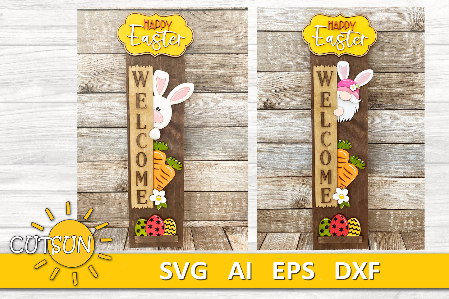 Vertical Interchangeable porch leaner SVG Bundle - 24 designs