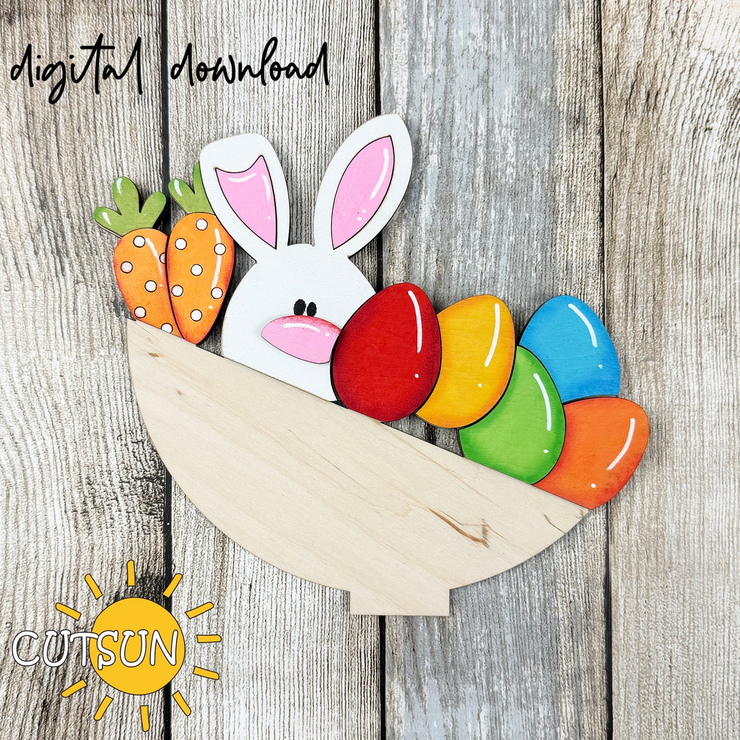Easter SVG Add-on for Interchangeable umbrella SVG | Easter shelf decor Laser cut file