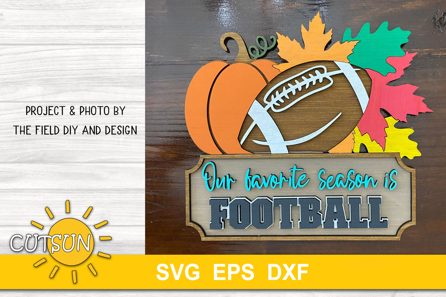 Football Door Hanger SVG – Fall Door Sign Laser Cut Files