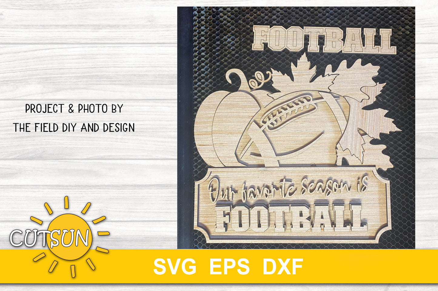 Football Door Hanger SVG – Fall Door Sign Laser Cut Files