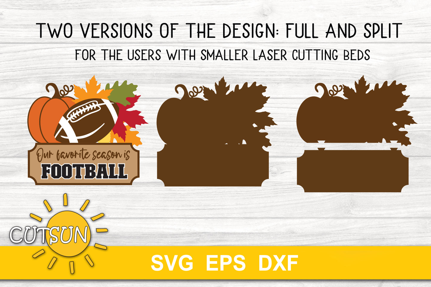Football Door Hanger SVG – Fall Door Sign Laser Cut Files