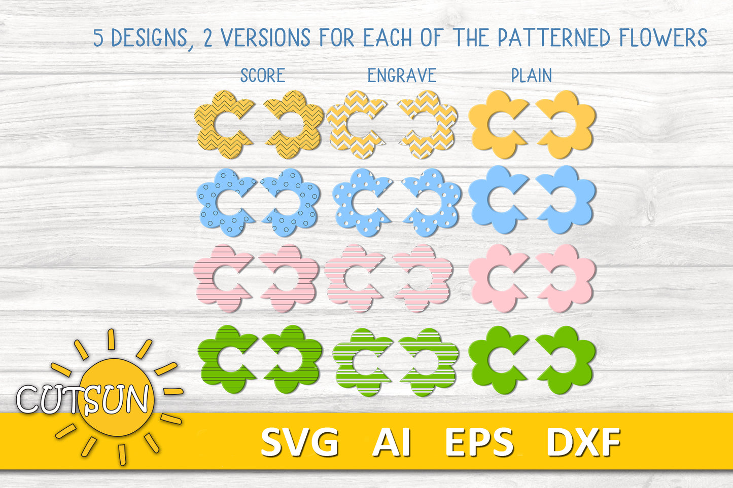 Flower Hoop Earrings SVG | Floral Earring Laser Cut Jewelry File | Hoop Earring SVG Design