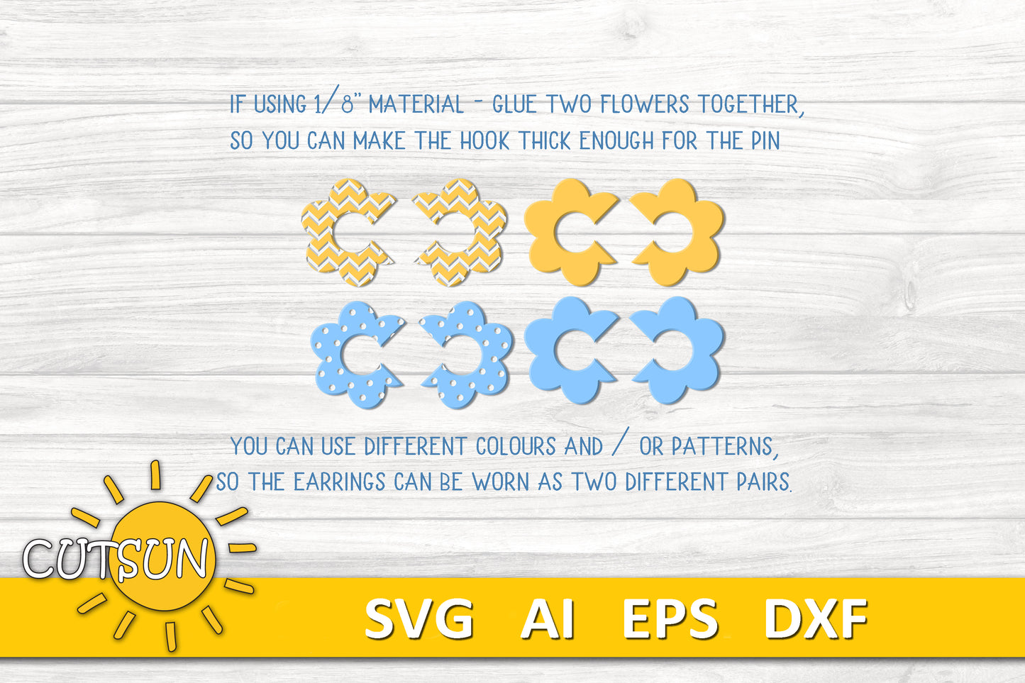 Flower Hoop Earrings SVG | Floral Earring Laser Cut Jewelry File | Hoop Earring SVG Design