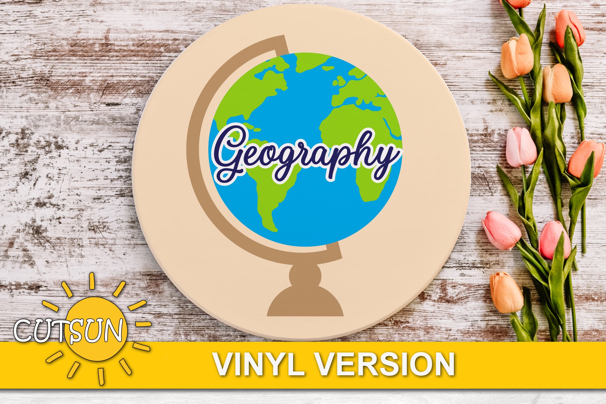 Earth globe door hanger svg