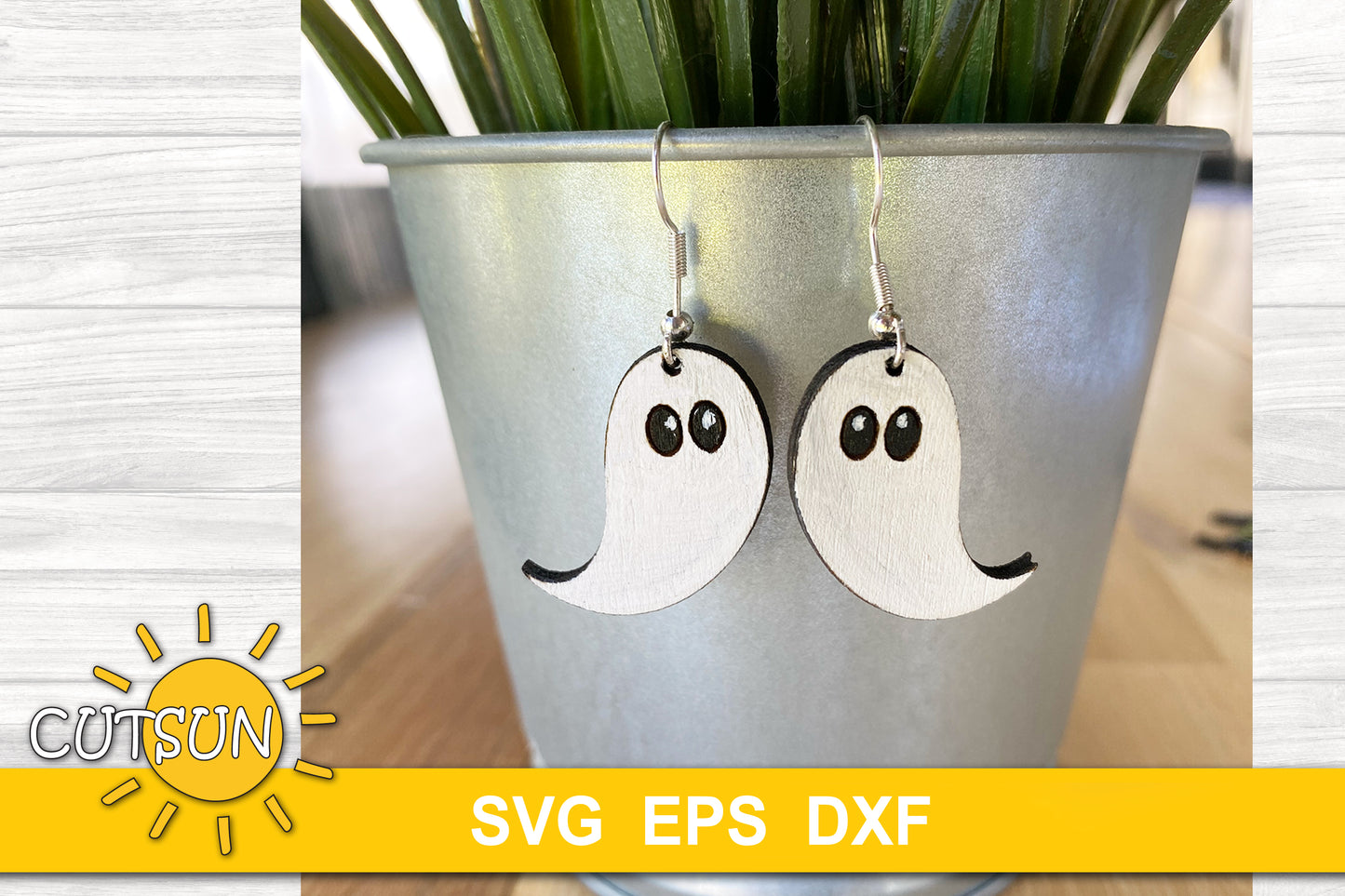 Ghosts earrings SVG