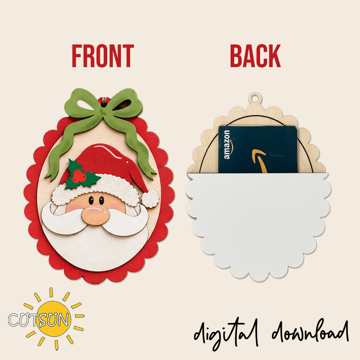 Christmas Gift Card Holder SVG Bundle – Santa, Mrs Claus, Elves & Gingerbread