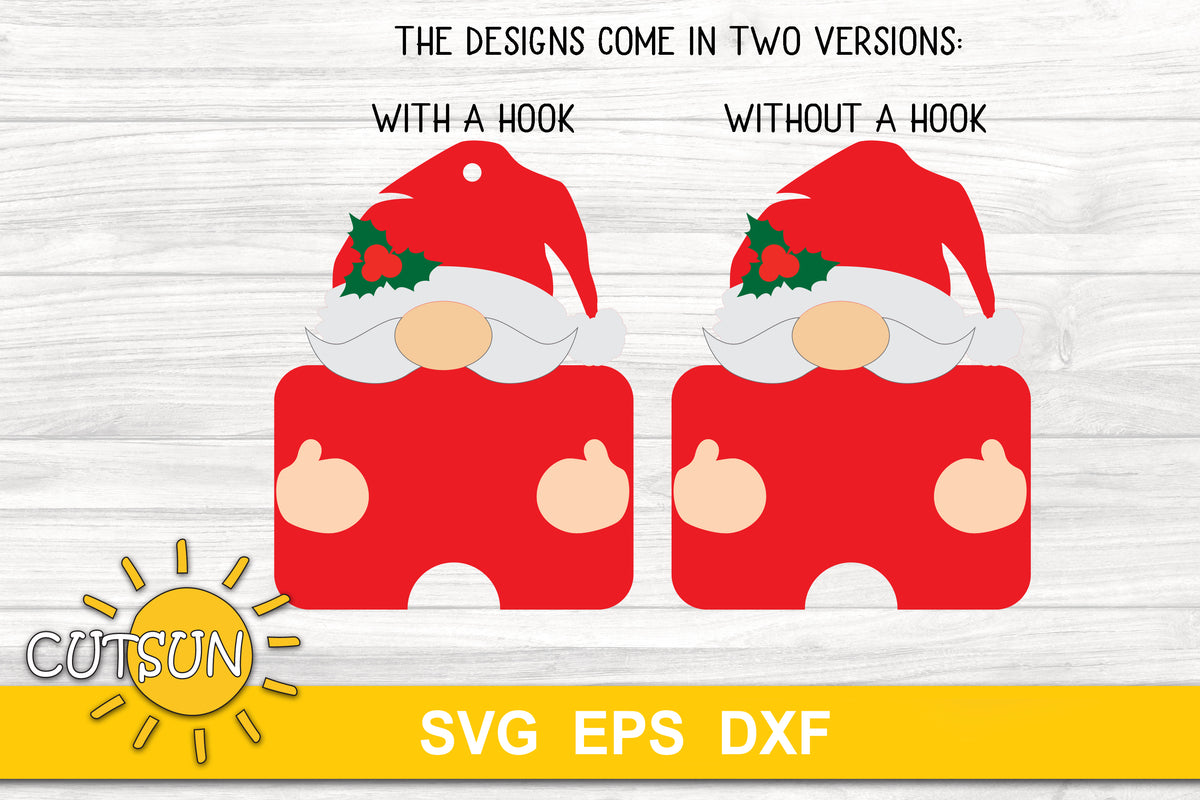 Christmas gift card holder template SVG Bundle, Gnome card