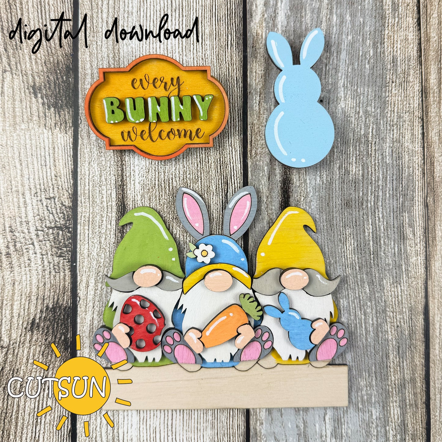Easter Gnomes add-on for the Interchangeable Apron SVG Laser cut file