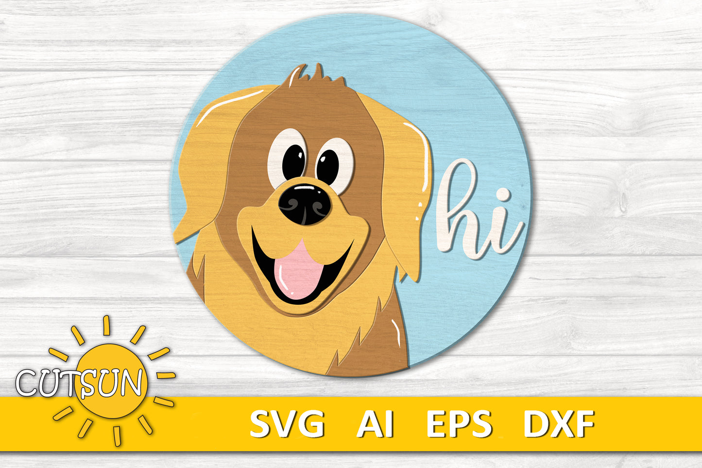 Dog Door Hanger SVG | Dog hi door hanger SVG Laser cut file Cricut SVG