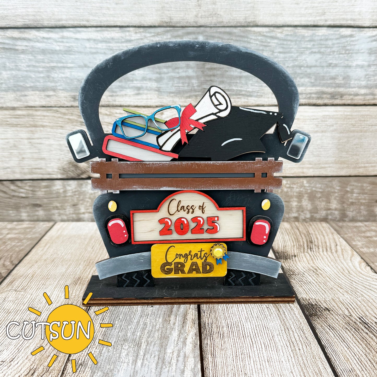 Graduation Add-on for Interchangeable Farmhouse Truck | Laser cut file