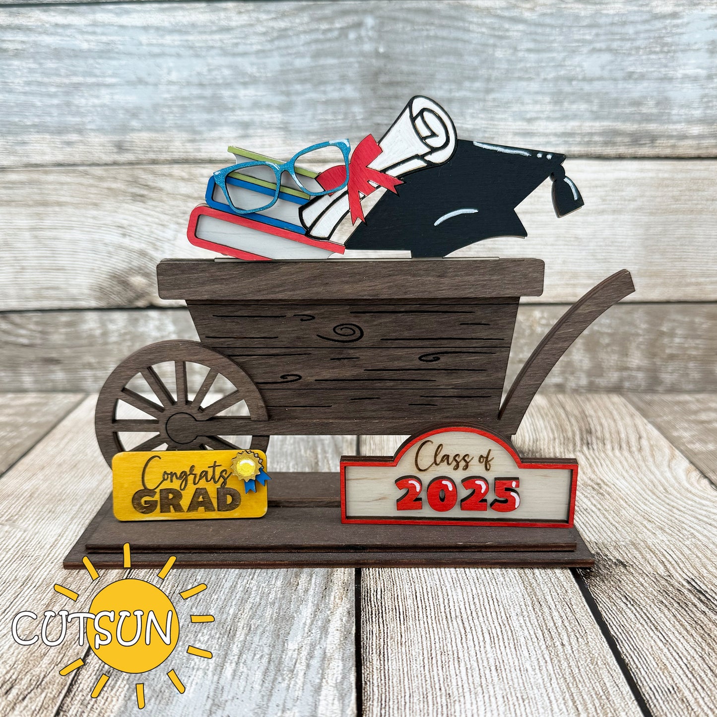 Graduation Add-on for Interchangeable Farmhouse Truck | Laser cut file