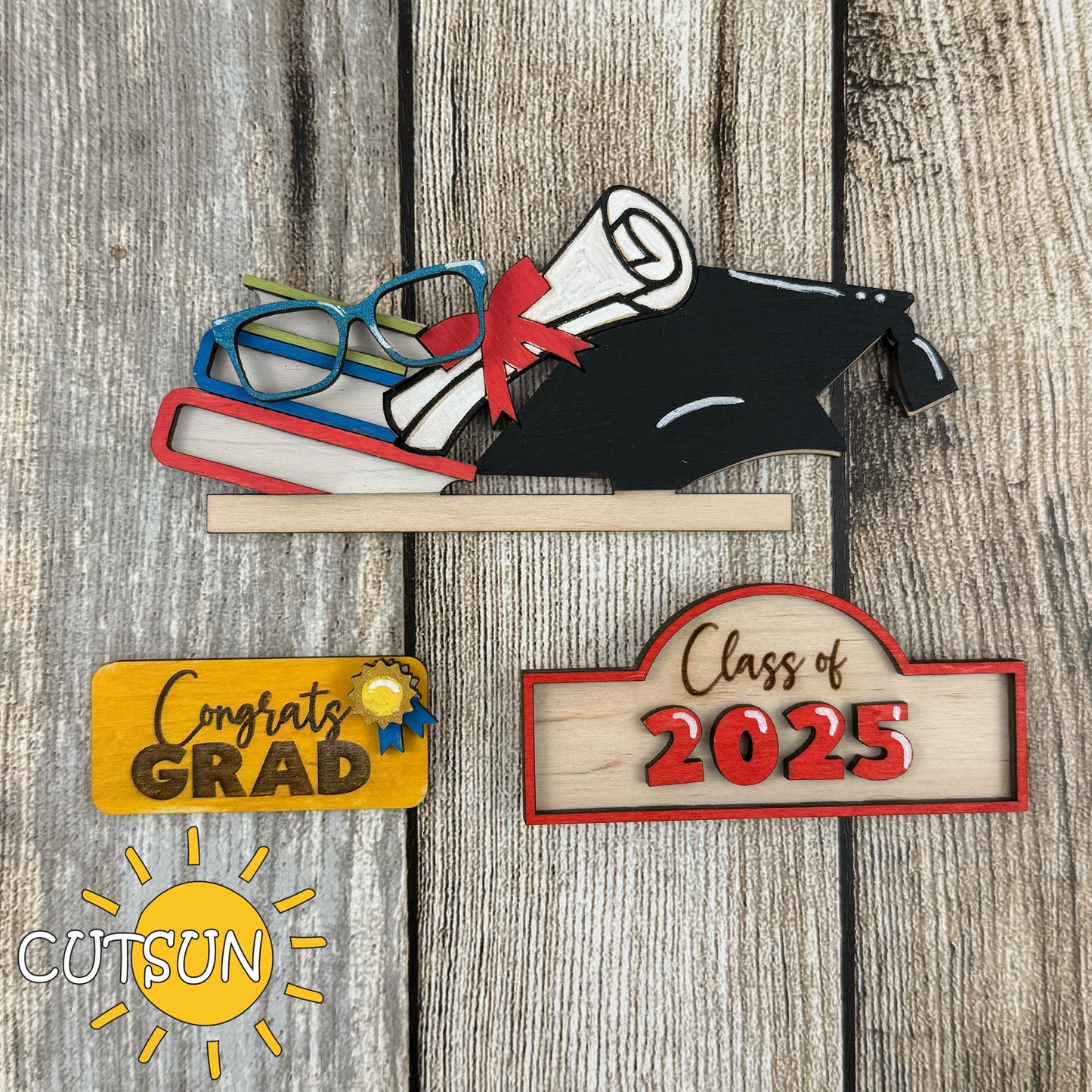 Graduation Add-on for Interchangeable Farmhouse Truck | Laser cut file