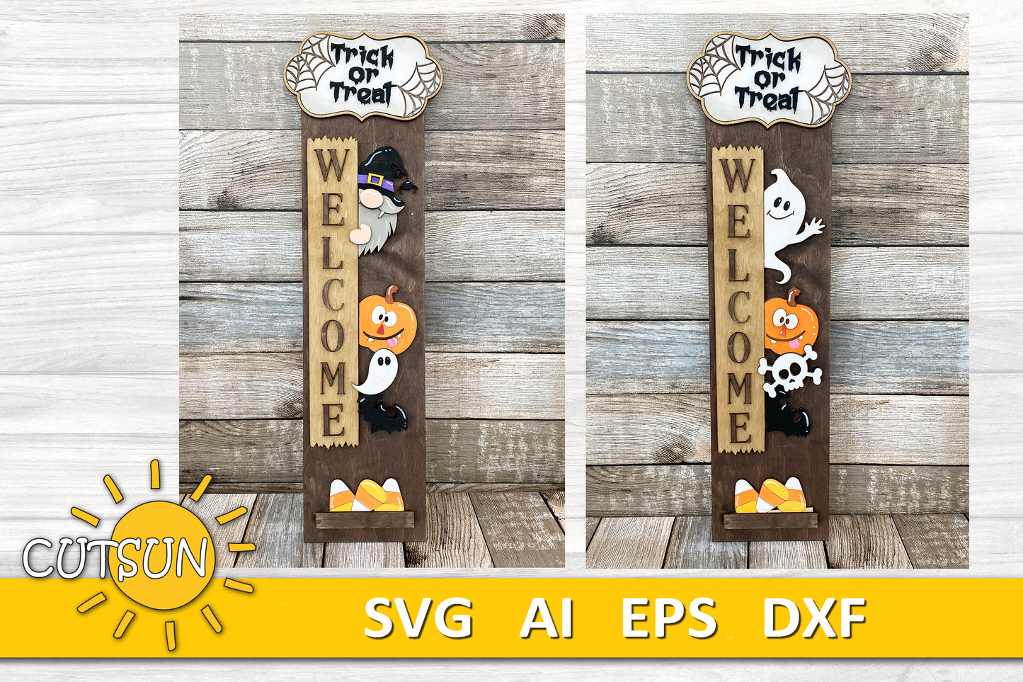 Vertical Interchangeable porch leaner SVG Bundle - 24 designs