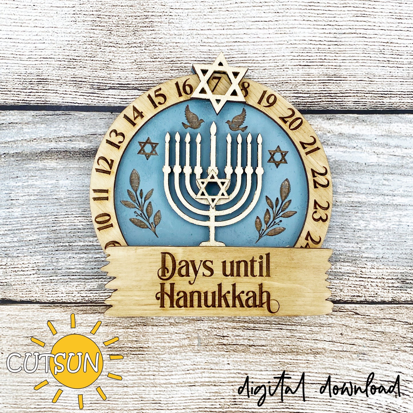 Hanukkah Countdown SVG Days until Hanukkah svg