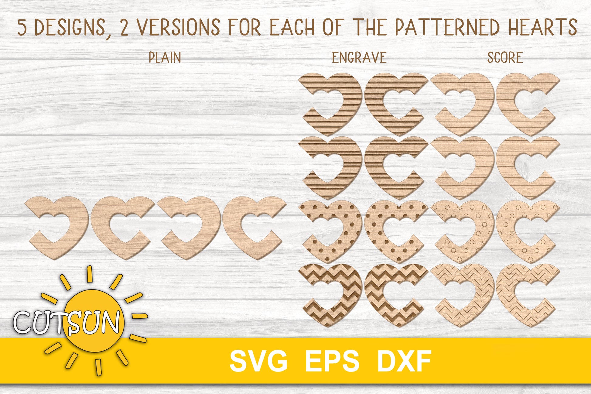 Heart hoops earrings SVG digital download