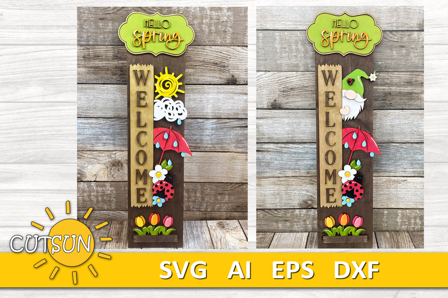 Vertical Interchangeable porch leaner SVG Bundle - 24 designs