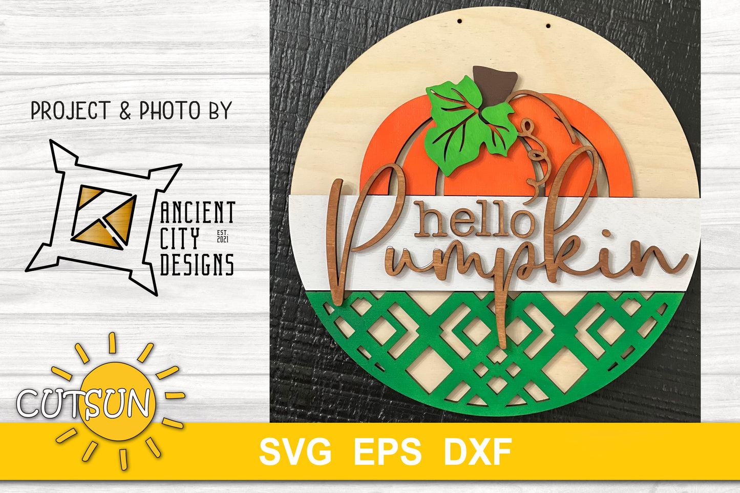 Fall door hanger SVG | Hello pumpkin door hanger svg | Farmhouse door sign svg