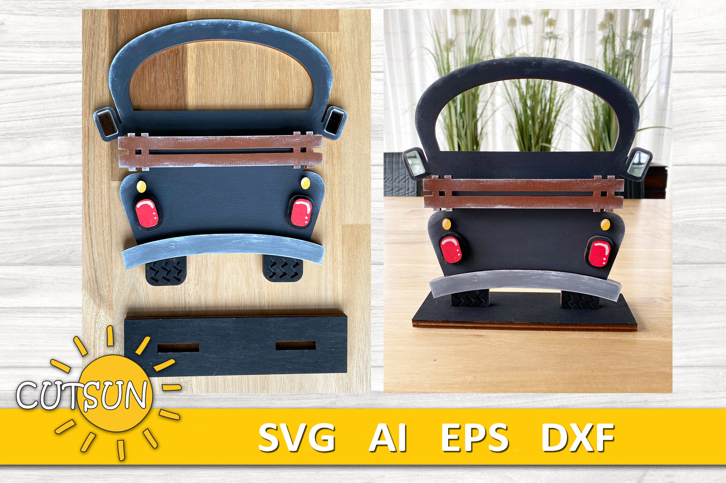 Interchangeable farmhouse truck standing piece or door hanger svg digital download
