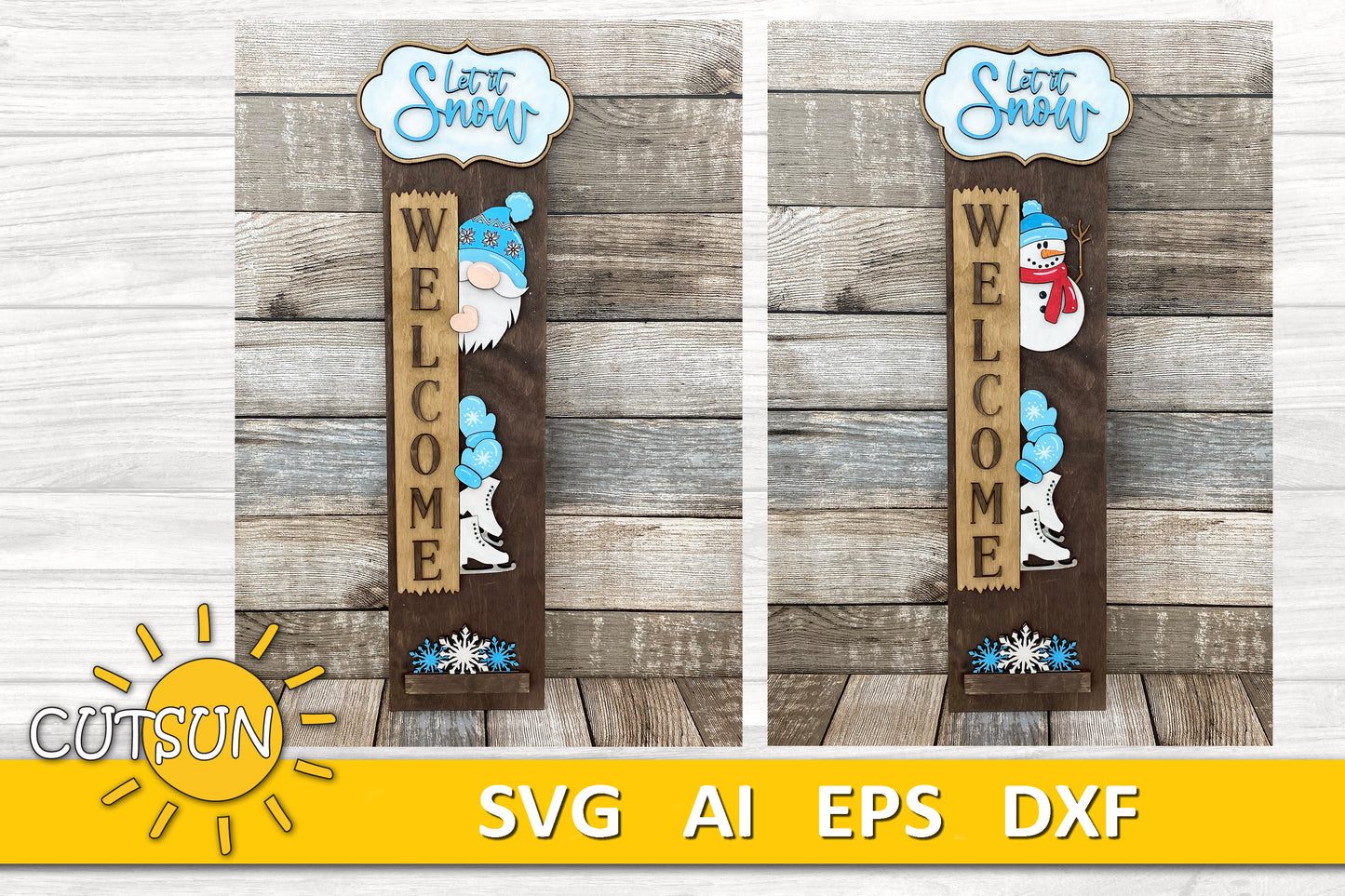 Vertical Interchangeable porch leaner SVG Bundle - 24 designs