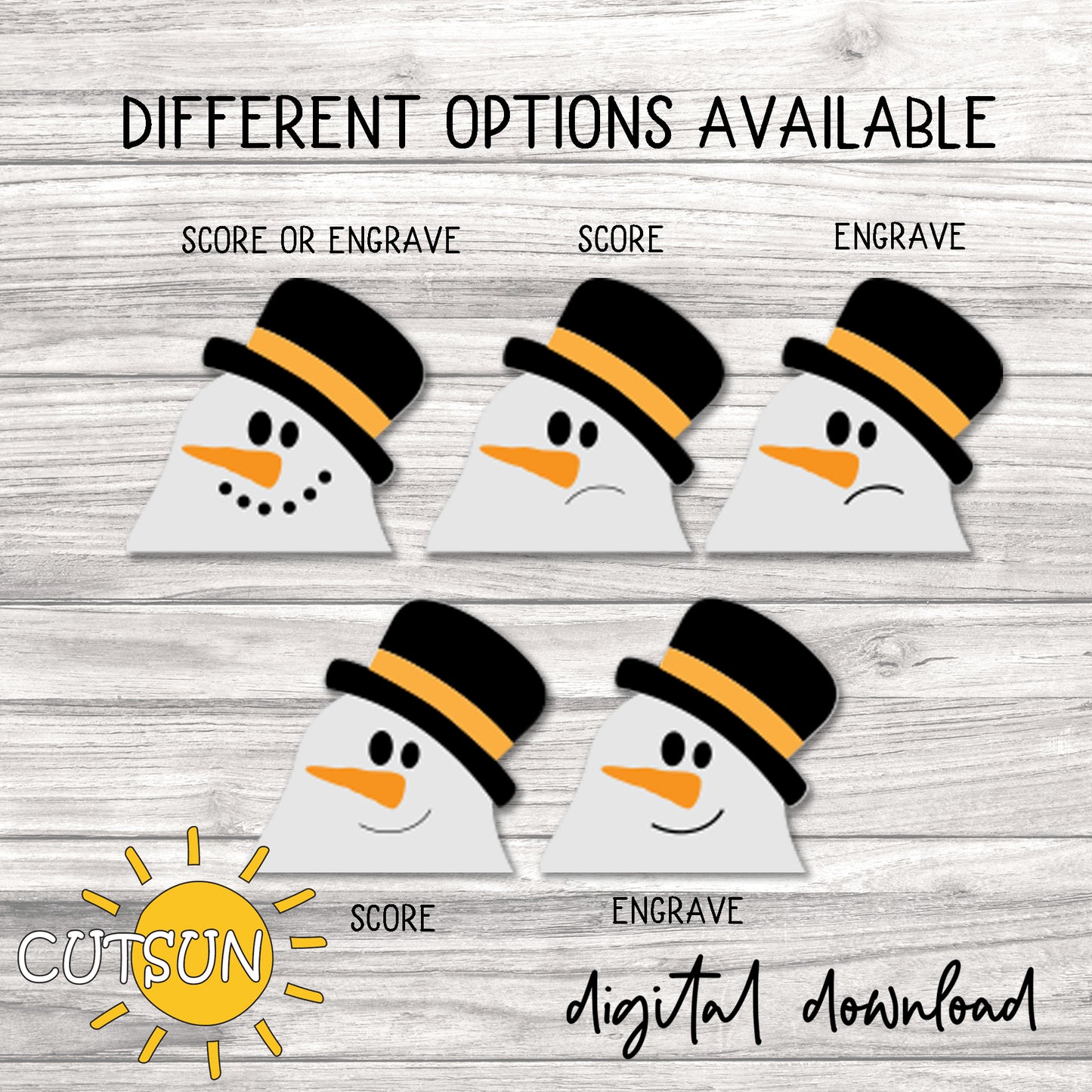 Melted Snowman svg Mix and Match Make your own Snowman Winter shelf decor Laser cut file