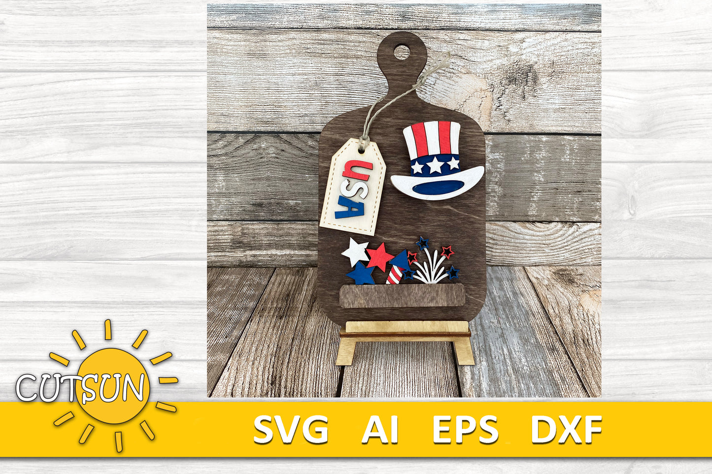 Patriotic Cutting board Add-on and Interchangeable Cutting board decor SVG Glowforge SVG Laser cut file