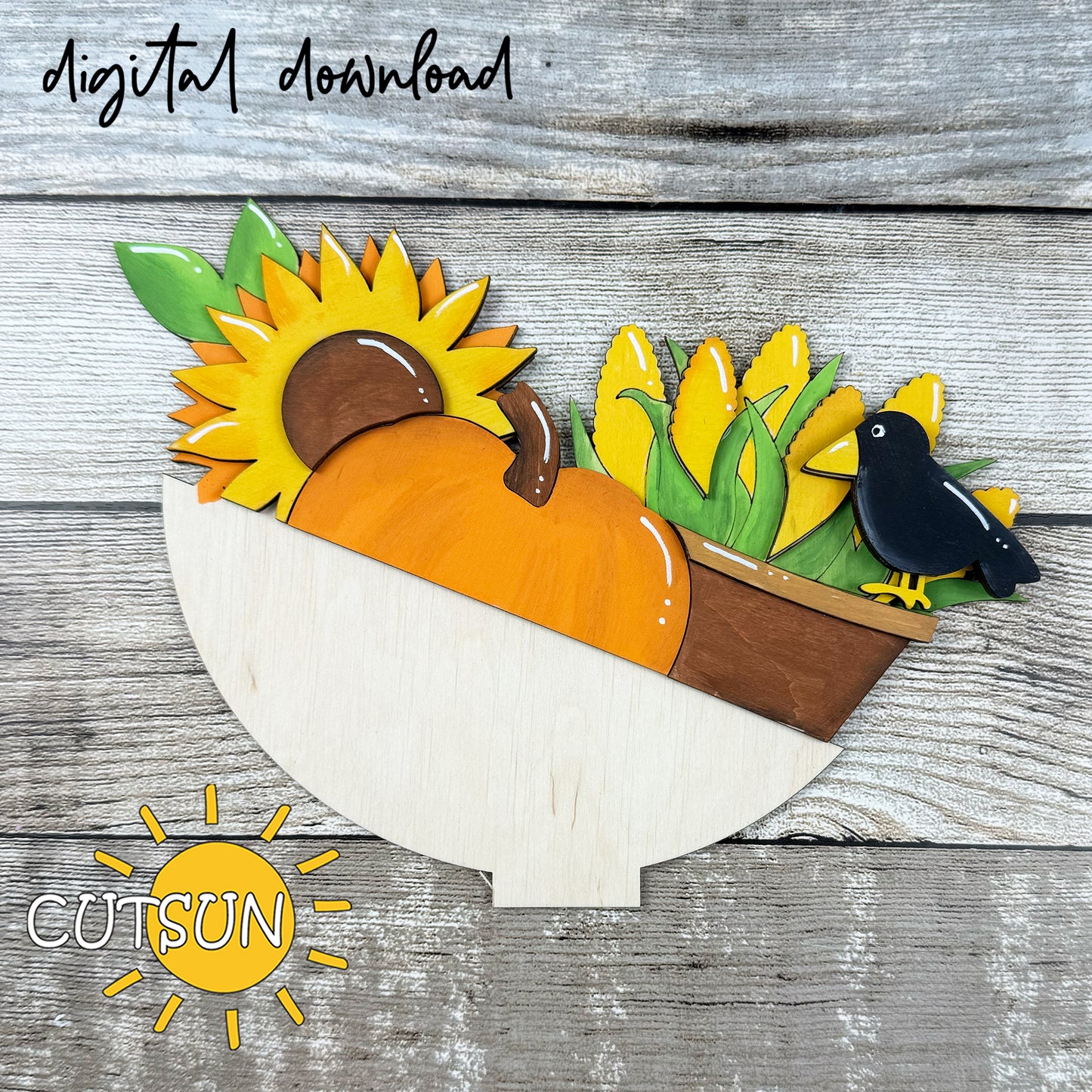 Harvest SVG Add-on for Interchangeable Upside down umbrella | Fall shelf decor | Laser cut file