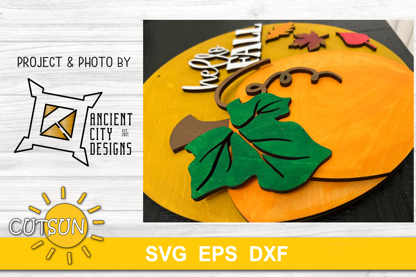 Fall door hanger SVG | Pumpkin door hanger SVG | Hello fall door sign svg