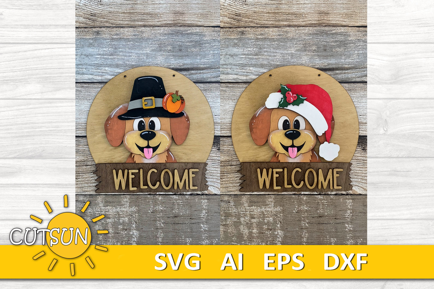 Puppy door hanger SVG Round interchangeable door sign svg Puppy svg Dog svg BASE FILE Glowforge svg Laser cut file
