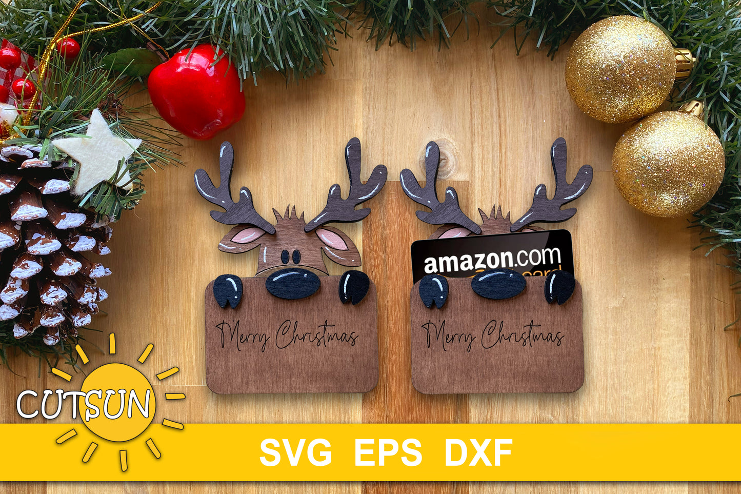 Christmas gift card holders SVG bundle