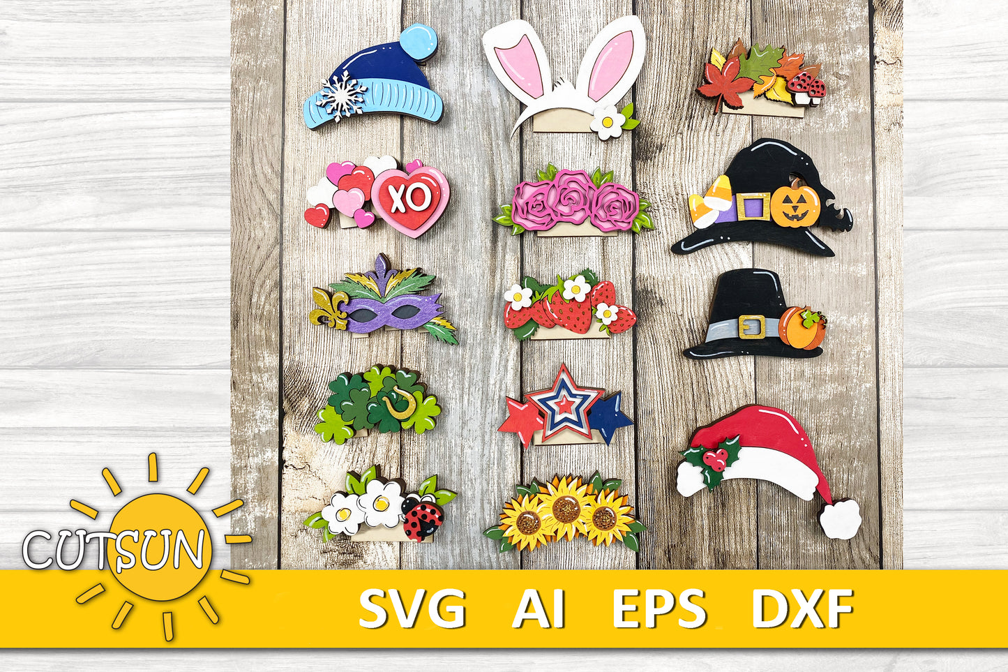 Add-ons Bundle for the Round interchangeable animals door hager svg Glowforge svg Laser cut file
