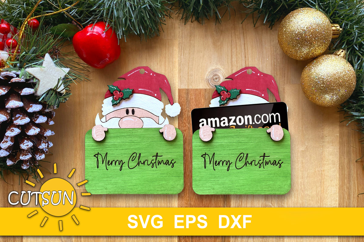 Santa Gift Card Holder SVG