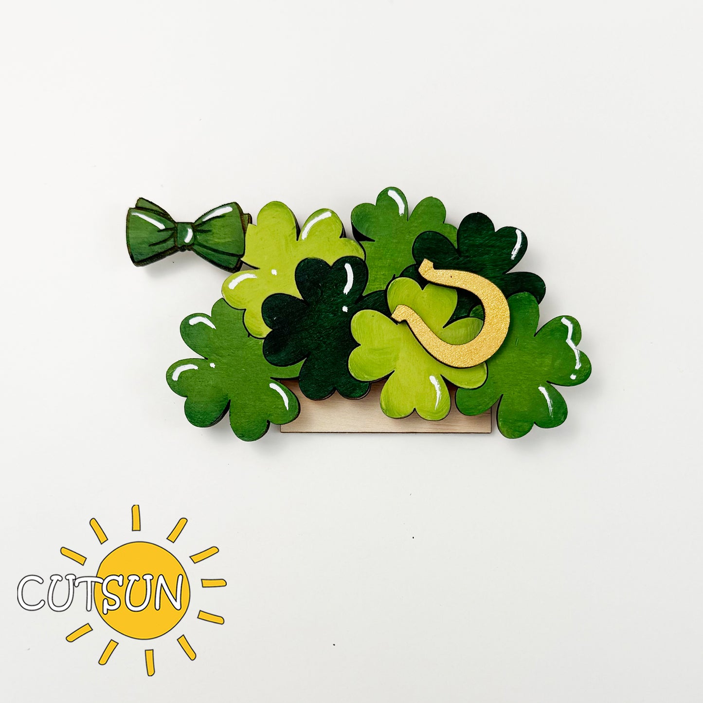 St. Patrick’s Day Add-On SVG for Interchangeable Goose Door Hanger | Shamrock Laser Cut File | Lucky Goose Sign | Digital Download