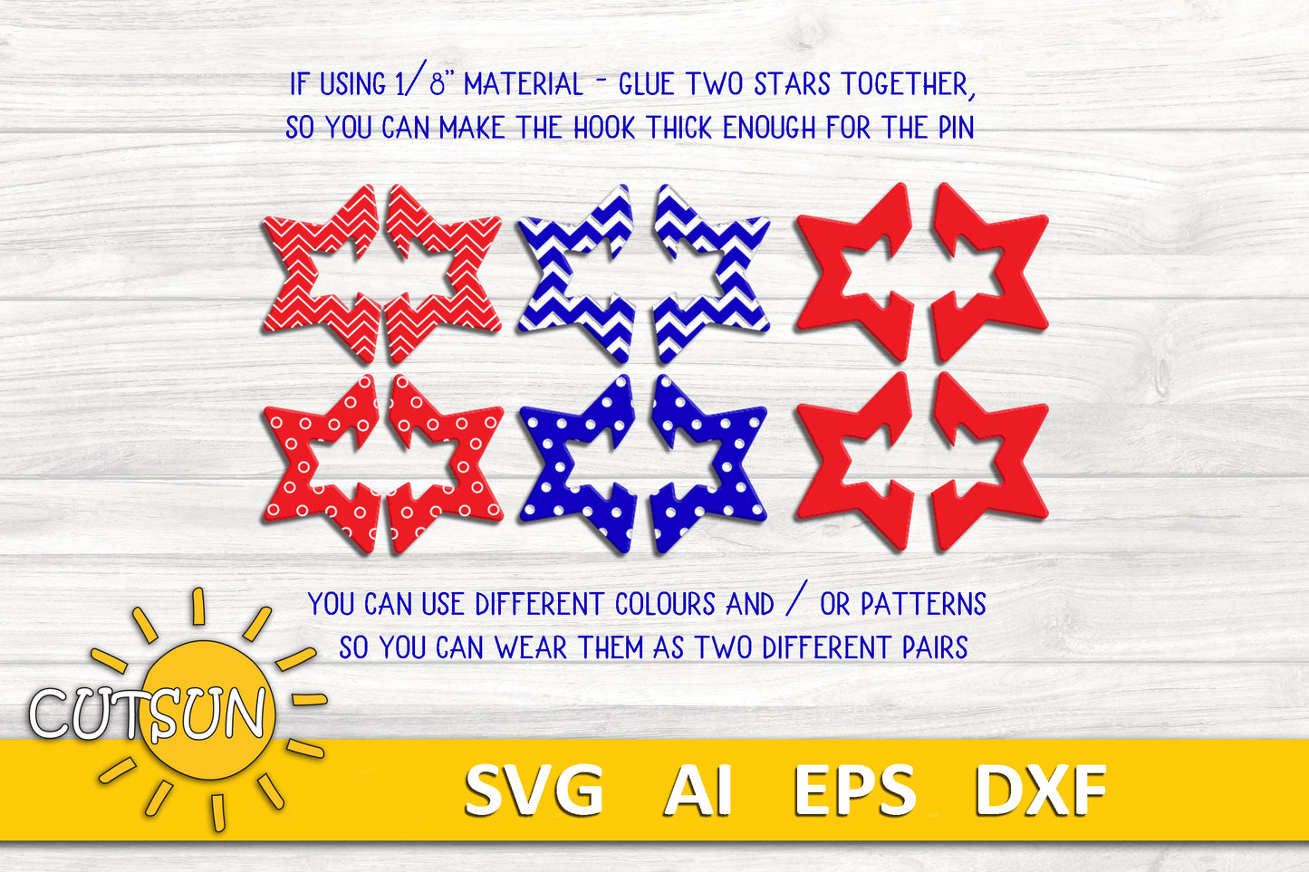 Star Hoop Earrings SVG Bundle | Laser Cut Jewelry SVG Files | Laser cut earrings svg