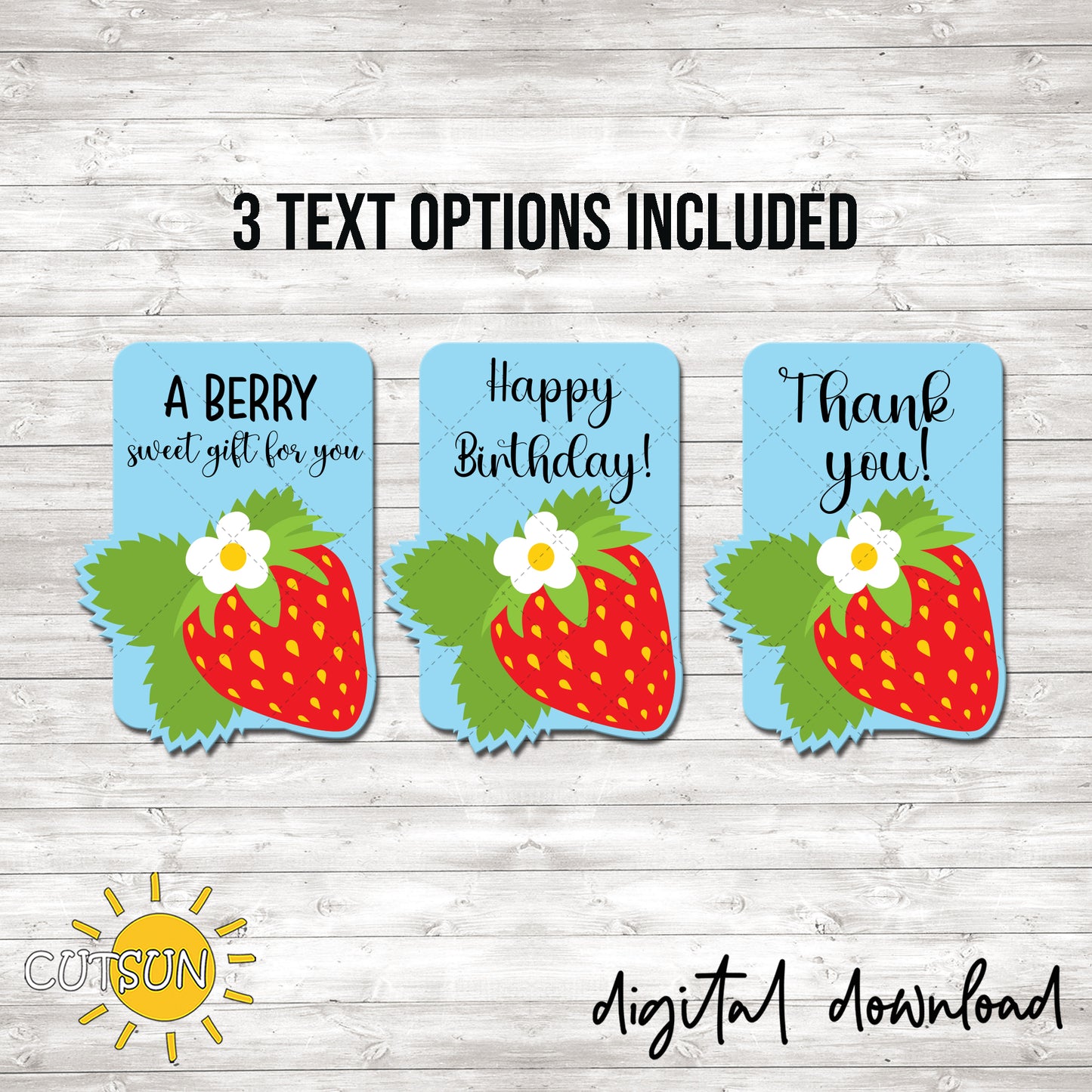 Strawberry Gift Card Holder SVG Laser cut file with PNG Files for Print