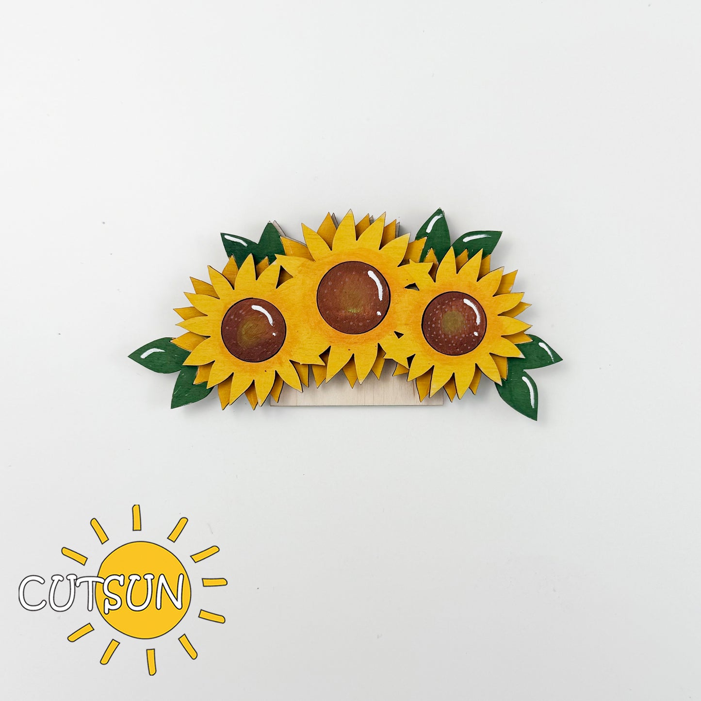 Sunflower Add-On SVG for Interchangeable Goose Door Hanger | Summer Welcome Sign Laser Cut File