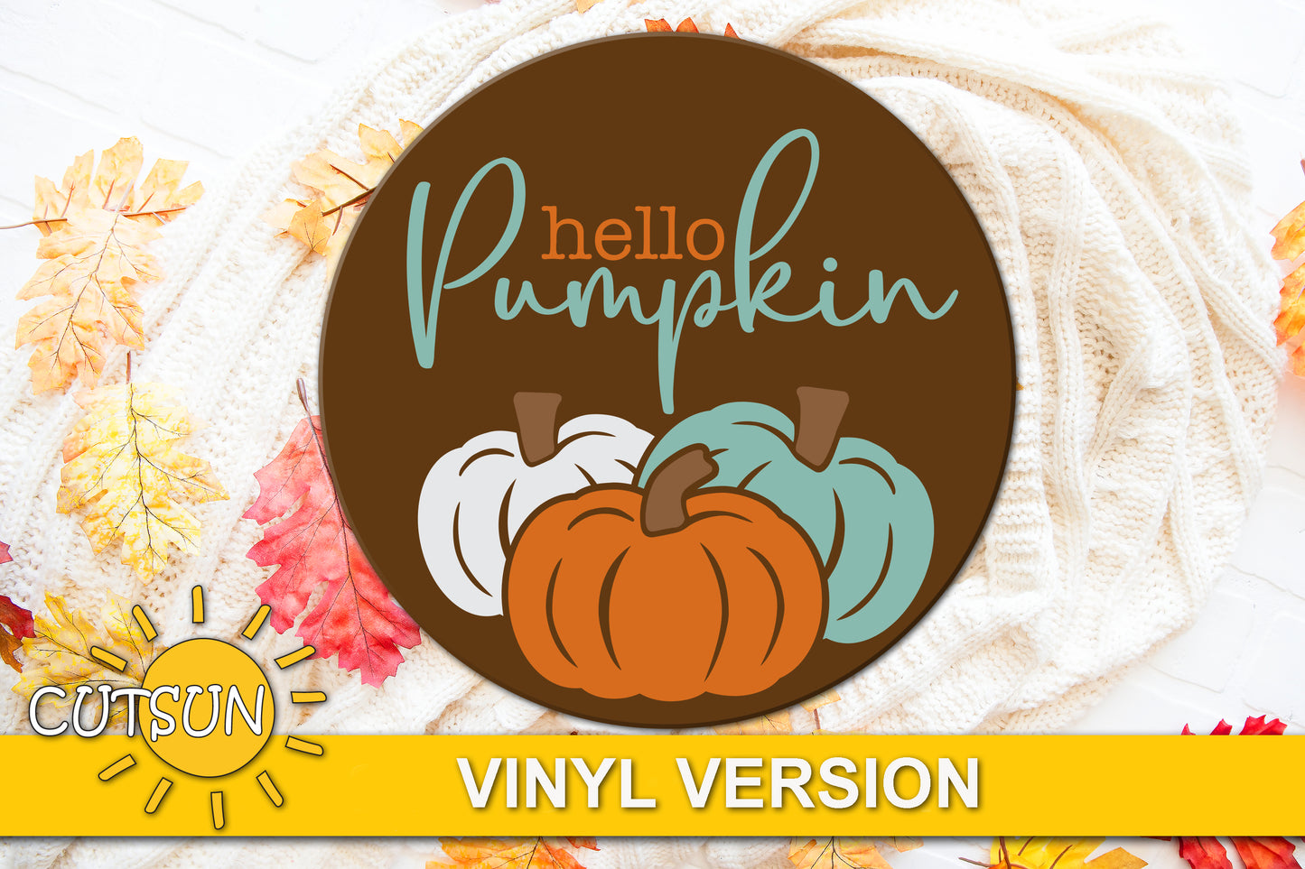 Pumpkins door hanger SVG