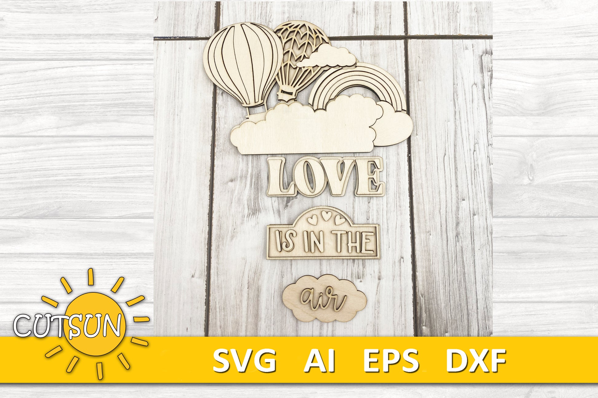 Love is in the air add-on for the Interchangeable truck - SVG digital download for use with laser cutters