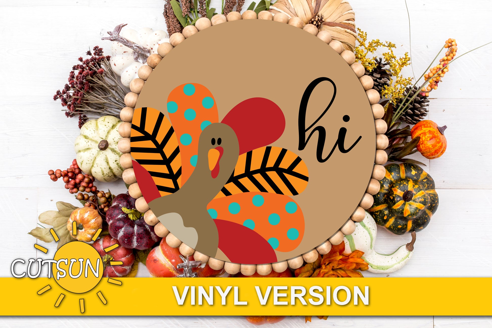 Turkey hi door hanger SVG for vinyl